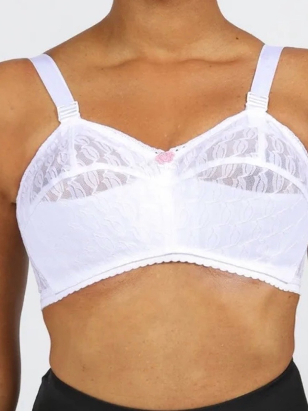 Ardyss Angel Bra White Classic Vintage Retro Style, size 28F